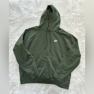 Green Nike Men’s Hoodie Large